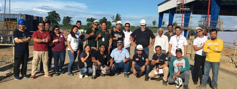 Water tank installation in the Philippines